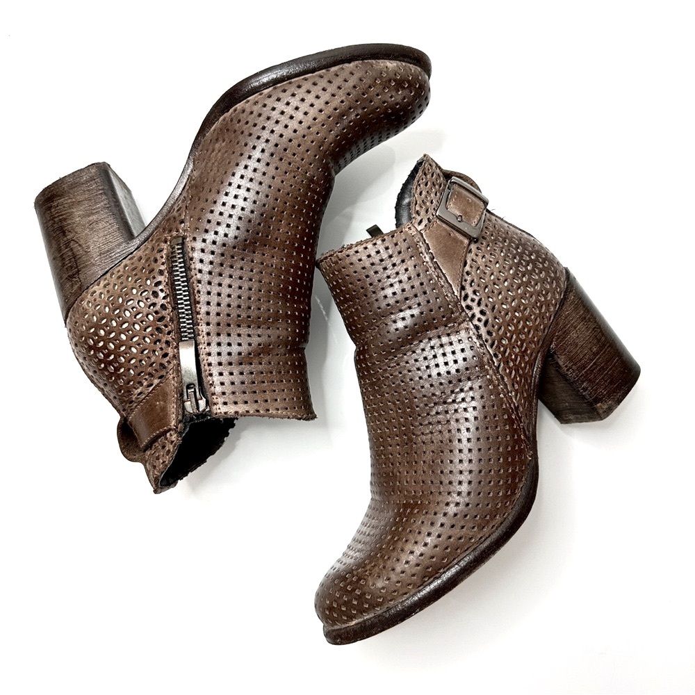 Naughty Monkey Show Stoppa Perforated Leather Boots 7
